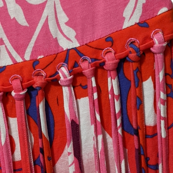 Bebe fringe jersey dress party going out Moroccan print XS - Picture 9 of 13